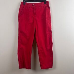 Talbots Stretch Red Capri Women’s Size 6 Cotton Spandex